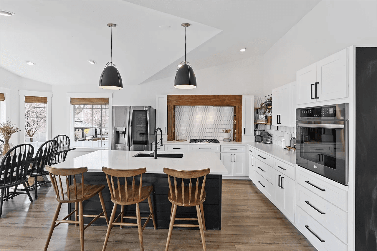 Bright, spotless modern kitchen