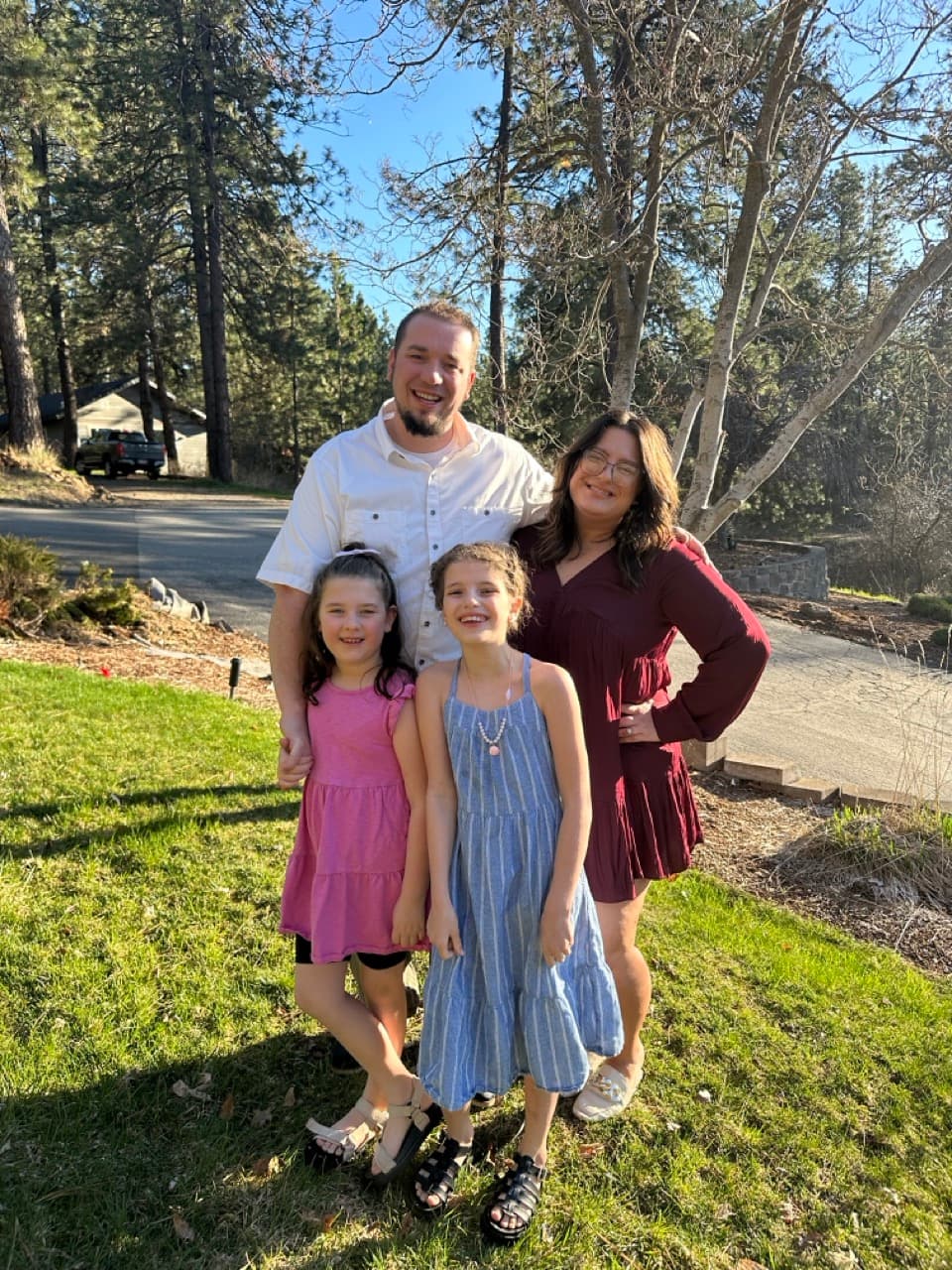 The Cobb family outdoors